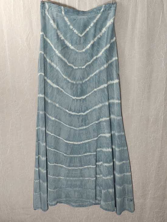 Gypsy 05 Dresses & Skirts - Gypsy 05 Light Blue and White Tie-Dye Maxi Skirt